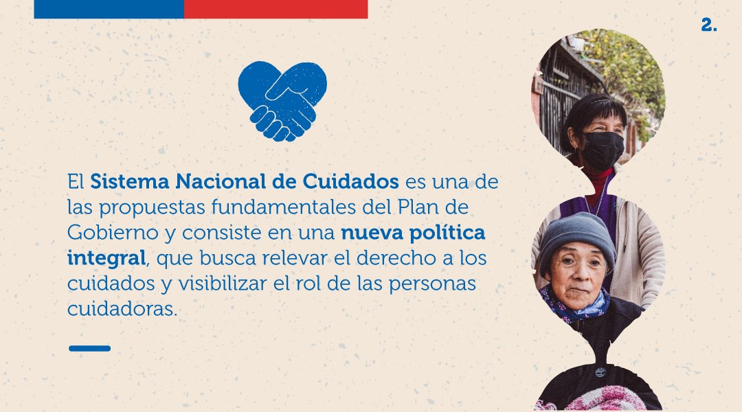 GobiernodeChile's tweet photo. ¿Sabes de qué se trata el Sistema Nacional de Cuidados? Porque el rol de las personas cuidadoras es clave en nuestra sociedad, nos comprometemos en reconocer sus derechos y trabajar también por la corresponsabilidad y equidad de género 💪

Conoce más en https://t.co/SMafq8Id8w https://t.co/RMlCWA6HVa