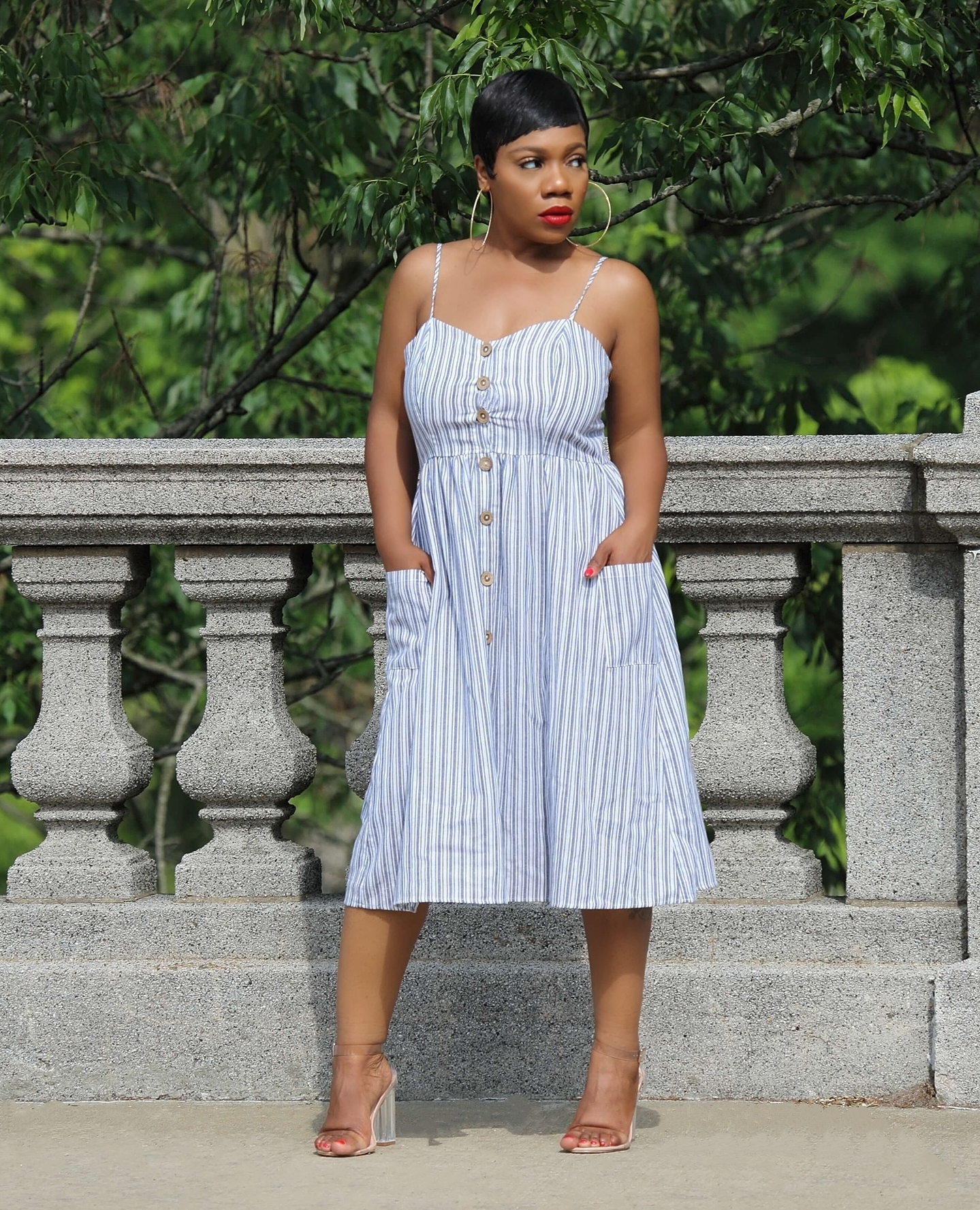 Ae button down midi dress discount
