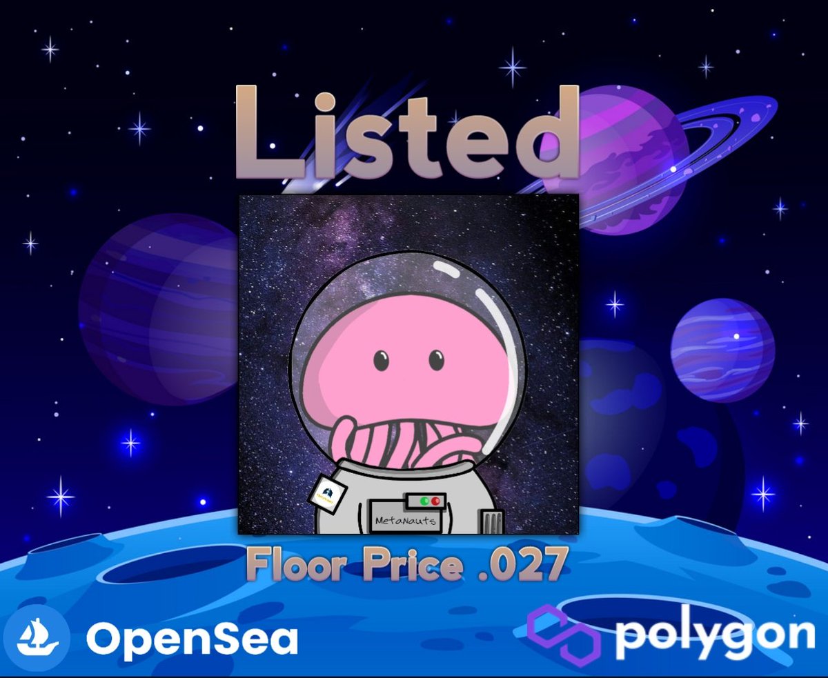 Everyone Go Check Out MetaNauts On OpenSea!!!

opensea.io/collection/off…

#NFTCommunity #NFTProject #Like #Follow #Retweet #OpenSea #Polygon