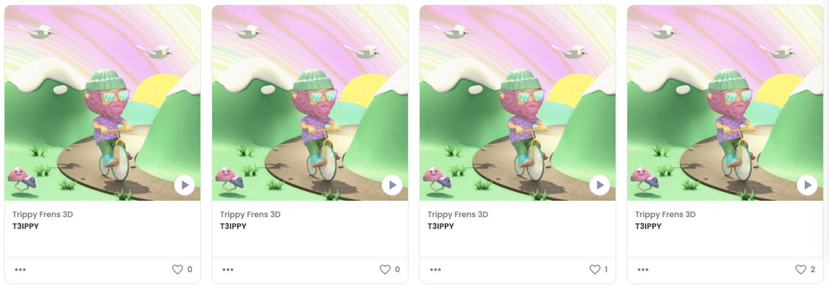 Tonight is going to be all about Flow, but before we're there let me just shout out a little eth project I love. 
<a href="/trippyfrensnft/">Trippy Frens | 3D Collection</a> I don't care whether you moon or drop to 0. I love the art, plain and simple. Can't wait for the 3d reveal ❤️