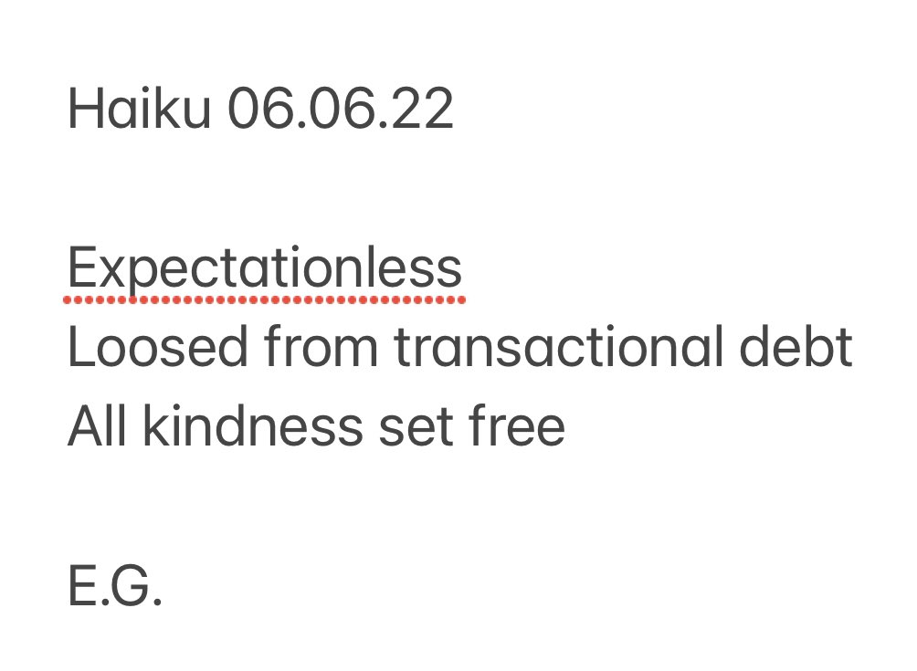 sparkplugcoach's tweet photo. #haiku #poem #poetry #simplepleasures #expectationless #kindness #debtless #loveoneanother https://t.co/PZx33CE0eI