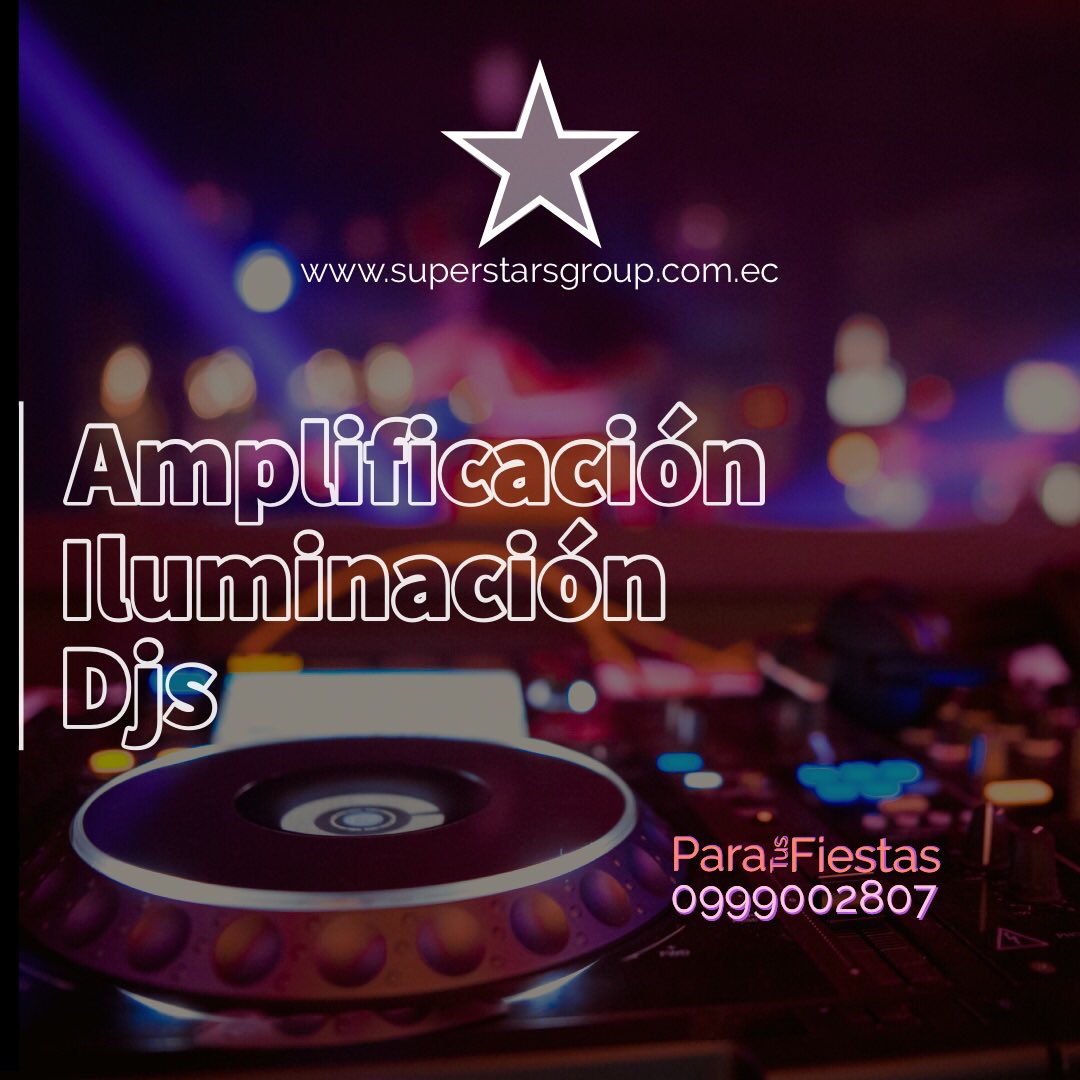 DjHectorRamos's tweet photo. @SuperstarsGroup 
Para Tus Fiestas 
• #Amplificación •#Iluminación •#Djs
Contáctanos al 0999002807
📍Visítanos 
https://t.co/npl4B17FDC
#SuperstarsGroup #Eventos #Amplificacion #Iluminacion #Dj #PioneerDj #BoseProfessional #QSC #Fiesta #Party https://t.co/jTvNsIk1z9