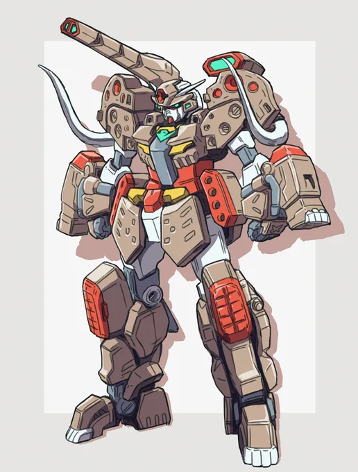 コアガンダムにマンモスアーマーが付いた
ゾウガンダムだ!!!! 