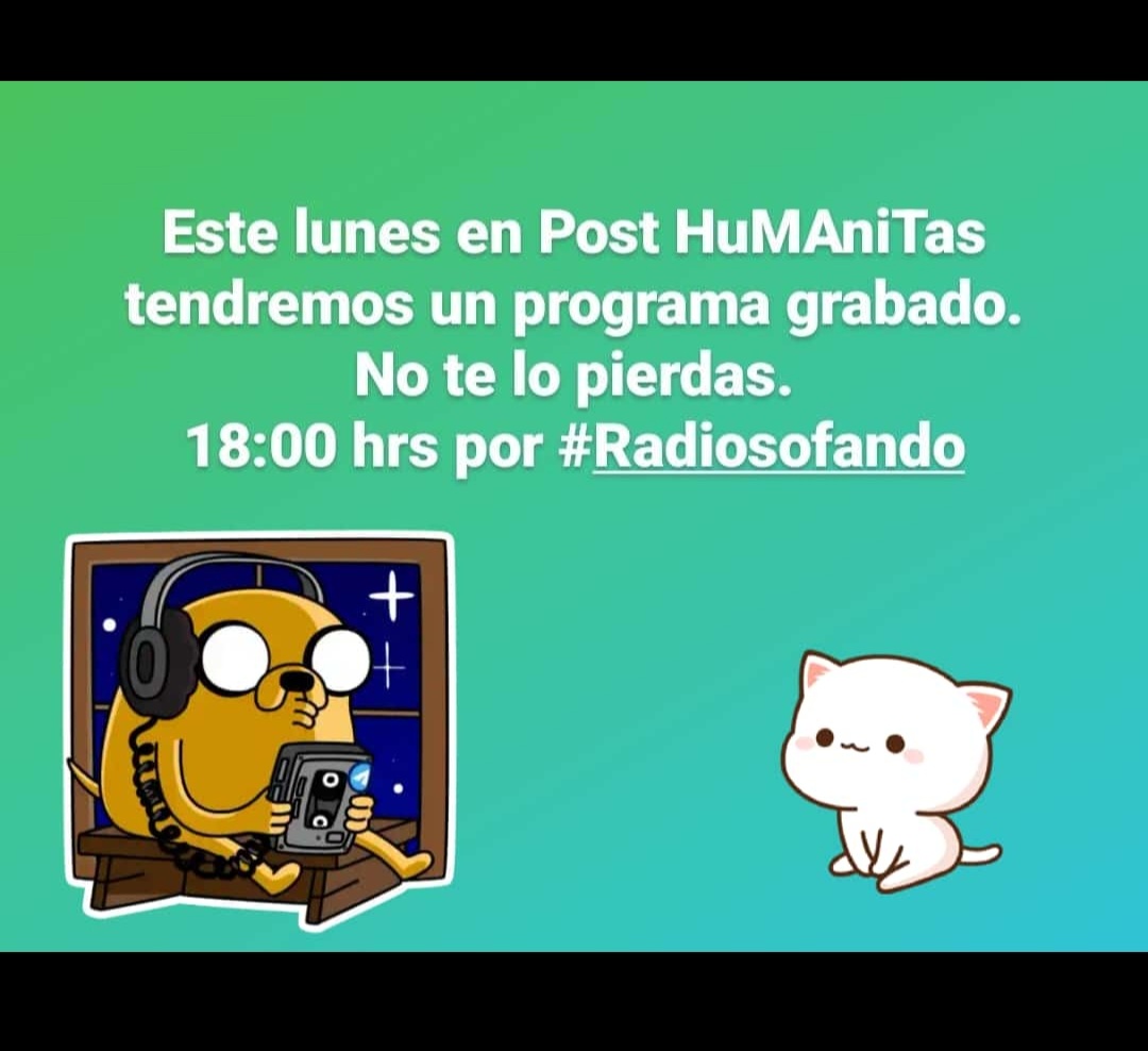 kenderi's tweet photo. Este lunes en Post HuMAniTas
//radio filosófica para gente de cable y hueso//
tendremos un programa grabado.
No te lo pierdas.
18:00 hrs por #Radiosofando
En https://t.co/rGpZFfygyT y https://t.co/9DeWISwK2R https://t.co/5ZA2dYfu1g