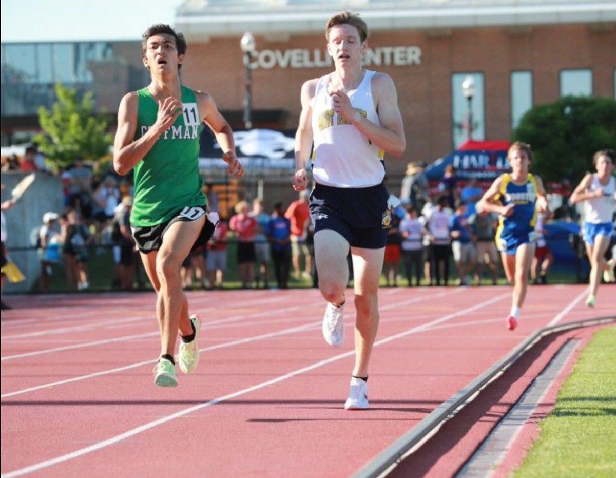 Isaac, as always, gave all he had and more finishing in 13th in the 3200.  

While it was Isaac's FIRST year running track, his determination and hard work have been on display for four years in XC, as he's improved from being over 20:00 in his first 5k to a 9:19 3200 runner!