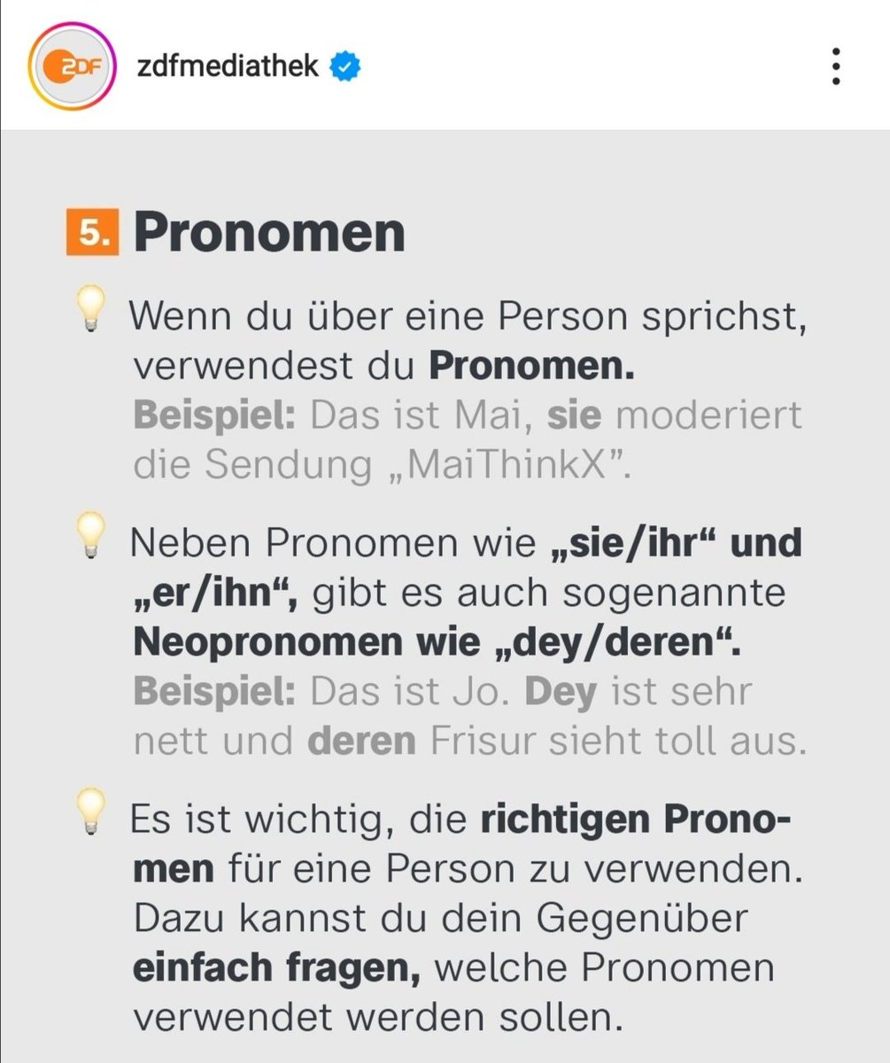 Teures <a href="/ZDF/">ZDF</a>,

meine Geschlechtsidentität verwendet weder Neopronomen noch befragt sie proaktiv andere Menschen zu ihren Pronomen.