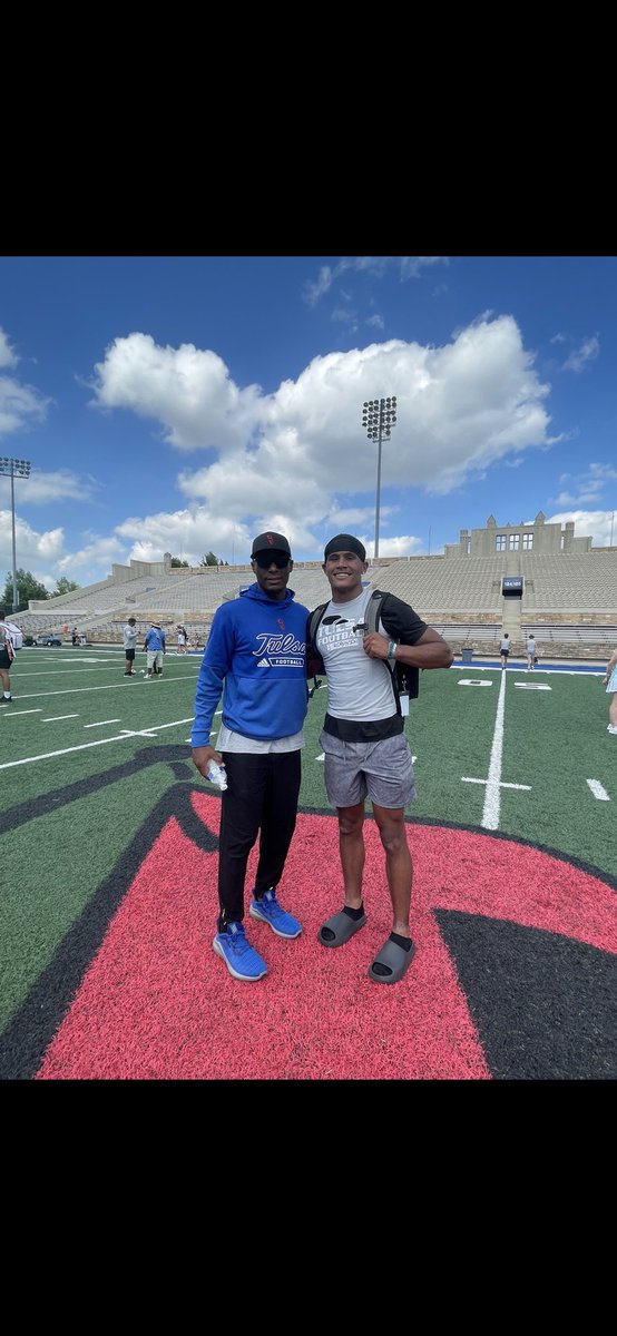 918dev's tweet photo. #AGTG After a great camp and a talk  with @CoachPMonty @coach_olsen @CoachKSHAVER  i am blessed to earn my 2nd D1 offer from The University of Tulsa @TulsaFootball @recruit_unionfb @HScarJr2 https://t.co/qKJtrkYxX9