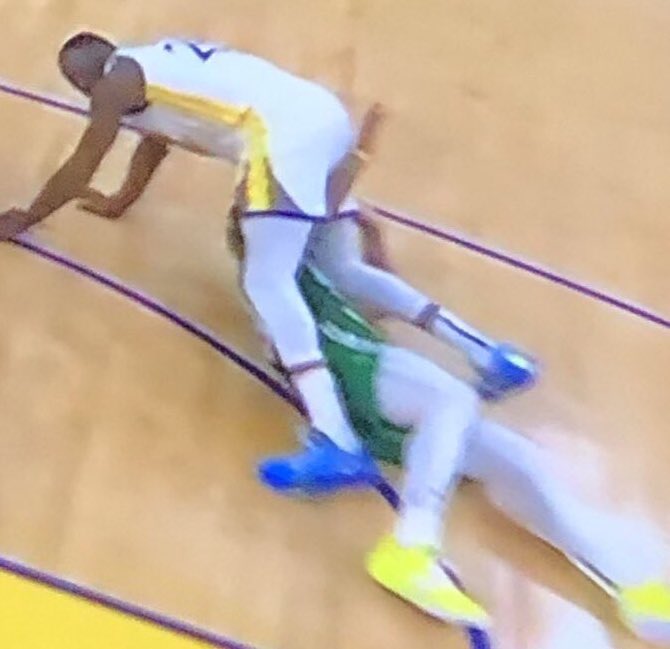 CelticsRiley's tweet photo. I’m convinced Game 2 was Draymond Green’s audition for the WWE https://t.co/0LkgEDpBfe