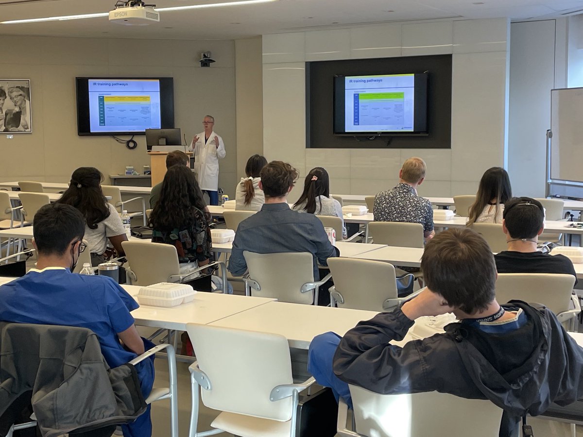 Happening now at JHH! The incredible Dr. Liddell driving the energy for students interested in IR.  Awesome! ⁦Thank you, Bud 🙏🏽<a href="/JohnsHopkinsIR/">Johns Hopkins IR</a>⁩ ⁦<a href="/BudLiddell/">Bud Liddell MD</a>⁩