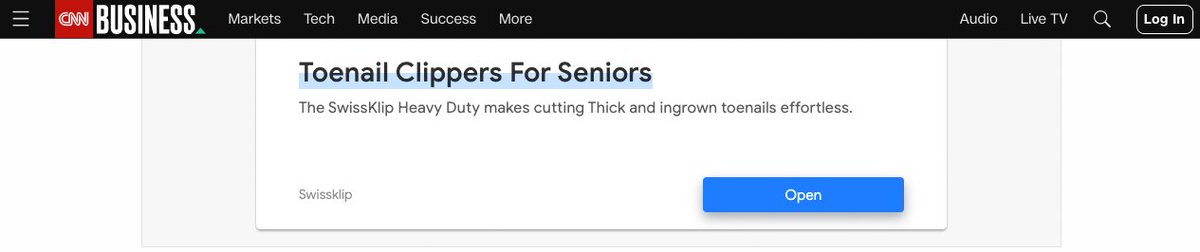 Ad industry claims data improves quality and relevance of advertising for us, the consumers. 

And yet, with all that data, this was the winning advert to target me on CNN Business? Ready to AdBlock again.