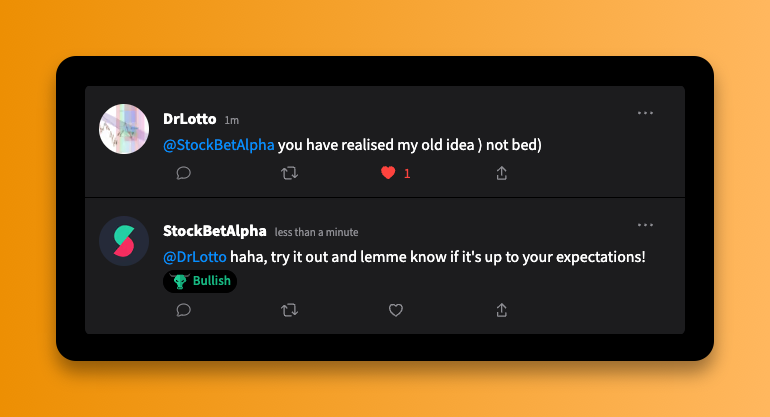 StockBetApp's tweet photo. Lots of retail investors want something like StockBet...

We're here to build what people want! https://t.co/xTMv3YjRi3