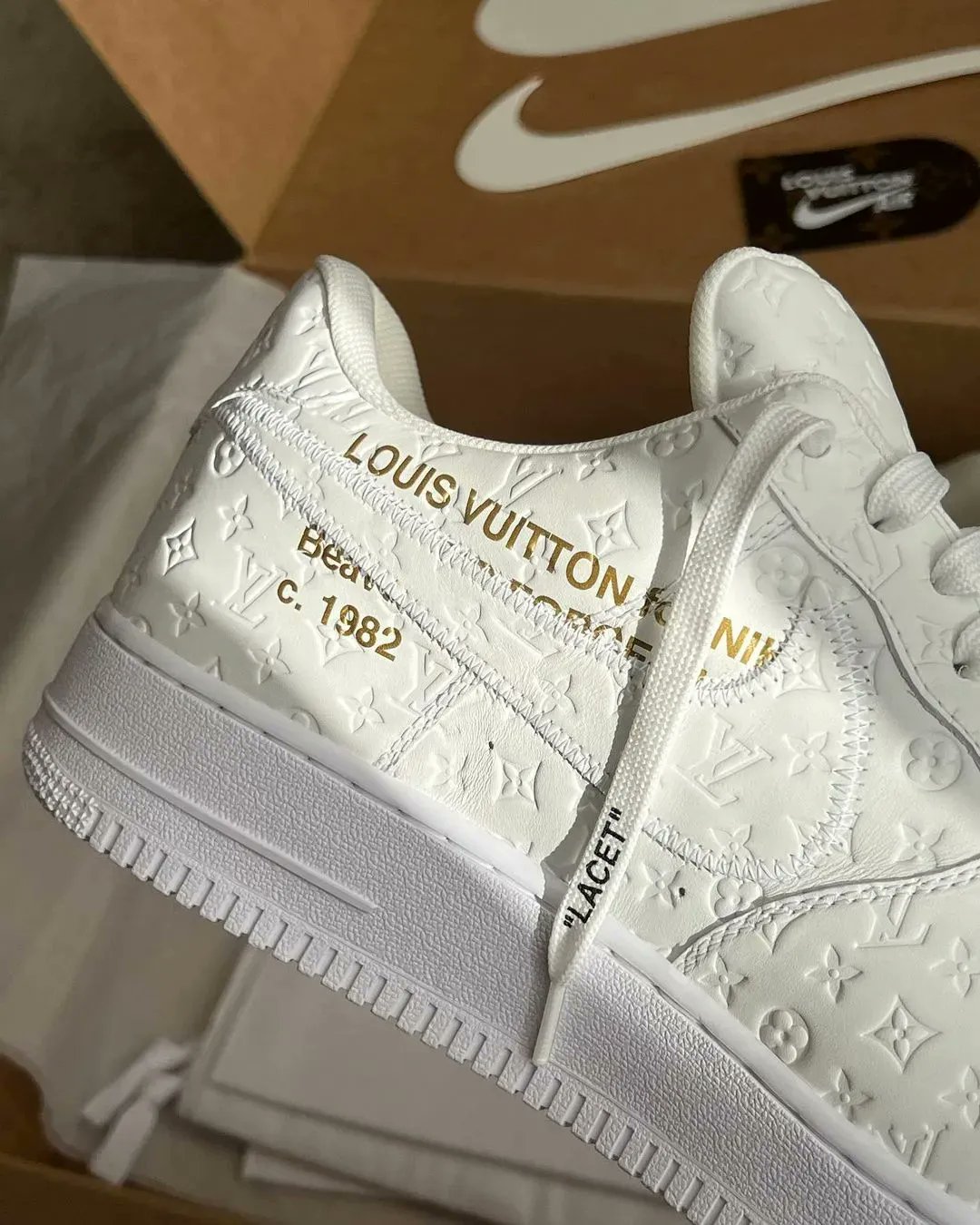 A Closer Look At The Louis Vuitton x Nike Air Force 1 — Kick Game