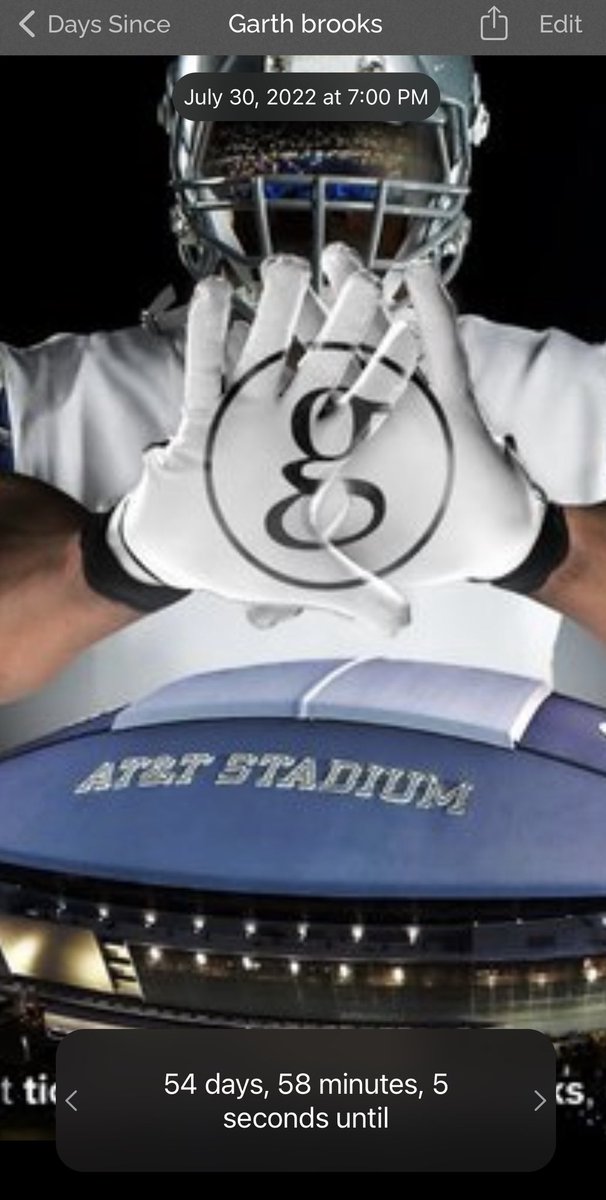 AdamKBuchanan's tweet photo. #askgarth  I m so excited. I’m gonna be at AT&amp;T Stadium, Sec E Row 5. This will be the closet to the stage I have ever been at any concert. Your concert will be the highlight of my life. Love #TheDance My favorite song of all time. Let’s rock the joint July30th https://t.co/K2Au6suNGT