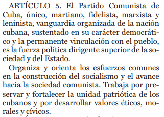 CubanRevoluNow's tweet photo. @BrunoRguezP @DiazCanelB @PresidenciaCuba @CubaMINREX Pero Bruno, que bruto eres, se te olvida que ustedes, los del partido comunista, son los más excluyentes en Cuba o dónde queda e Artículo 5 de la Constitución espuria de 2019. ¿Tengo que recordarte qué dice el texo de ese Artículo 5? Pues bien, te lo dejo adjunto a este tweet. https://t.co/2Z3dRHZivW