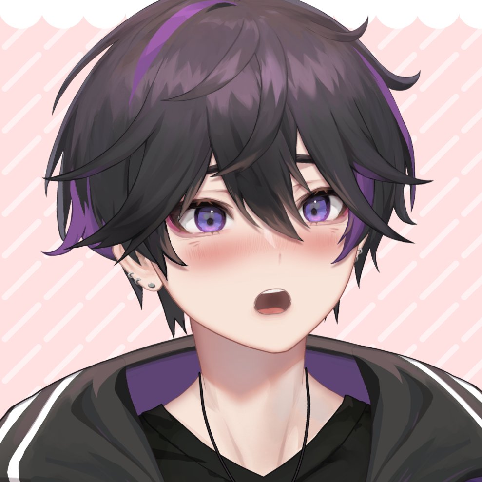 Anime Boy With Brown Hair And Purple Eyes