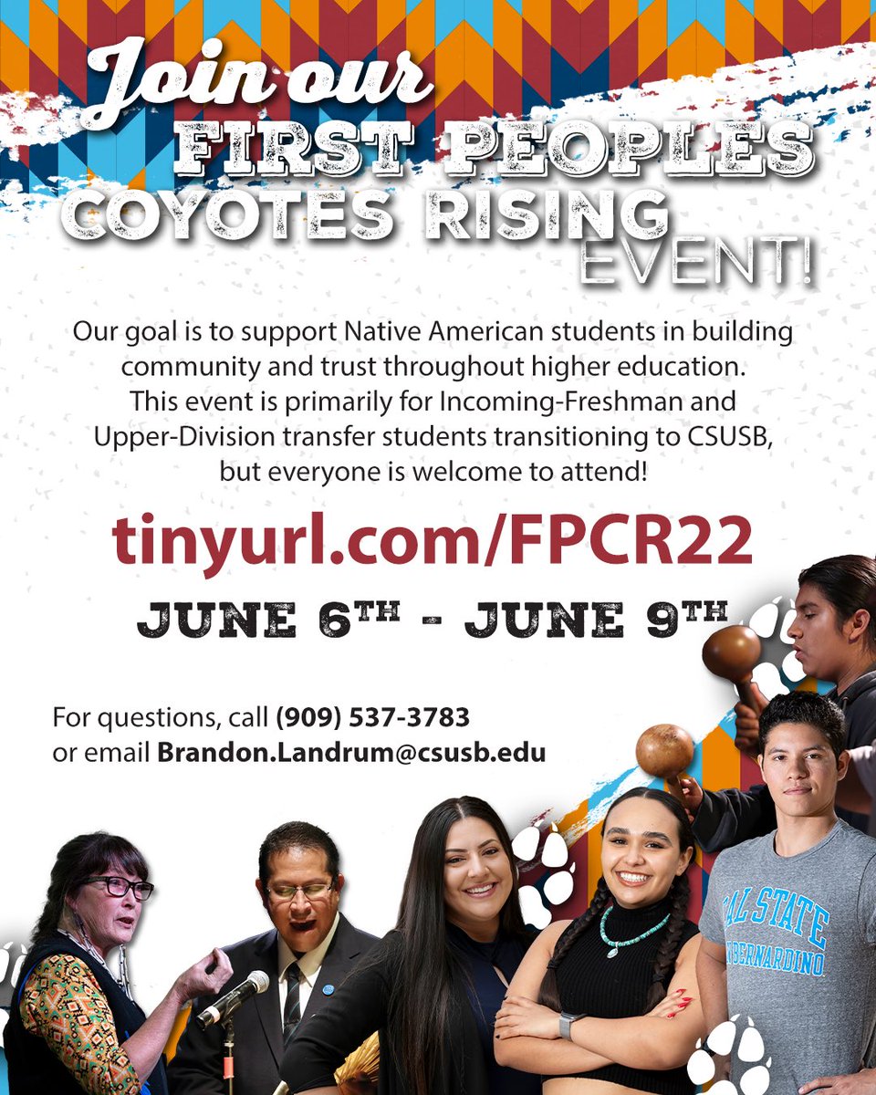 CSUSBAdmissions's tweet photo. Yotes!!! π’
You can still join our Coyotes Rising event!
Learn more about:
β’ Resources on campus
β’ Upcoming events
β’ Life at CSUSB
We hope to see you there! πππΊ
β’
#CSUSB #CSUSBAdmissions #Coyote4Life #coyotesrising https://t.co/WUUmsjO2ii
