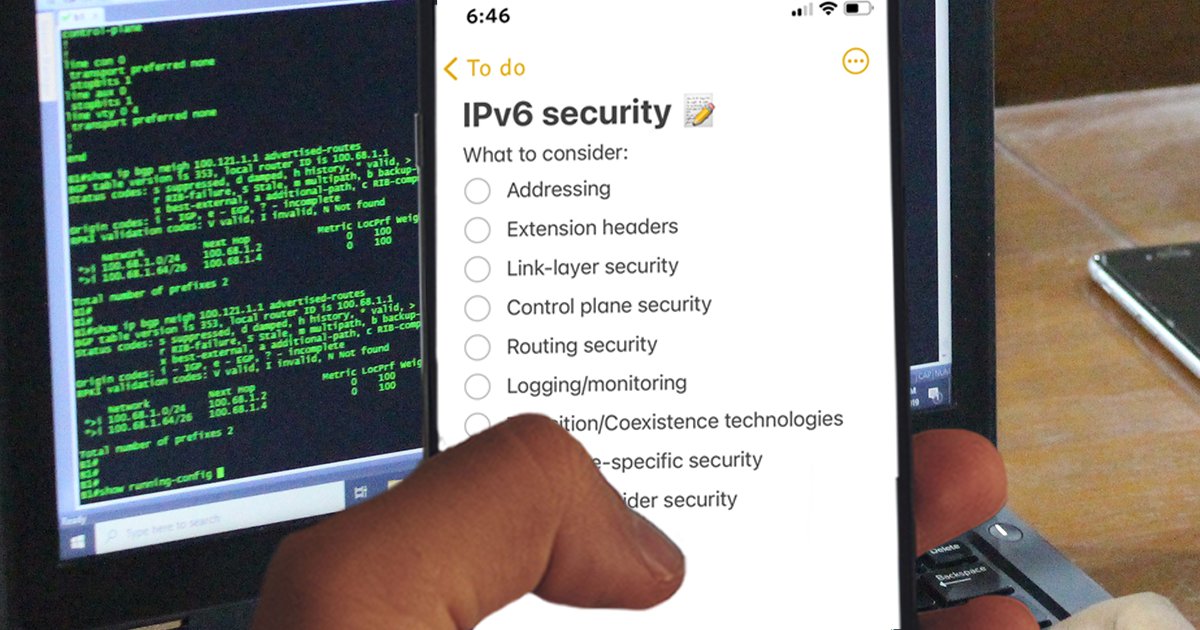 apnic's tweet photo. After 9 years in the making, RFC 9099 is ‘the’ document for all things #IPv6 security https://t.co/ZzOxWX6bvd
#netsec #IPv6week #ietf https://t.co/L4FztLCcAw