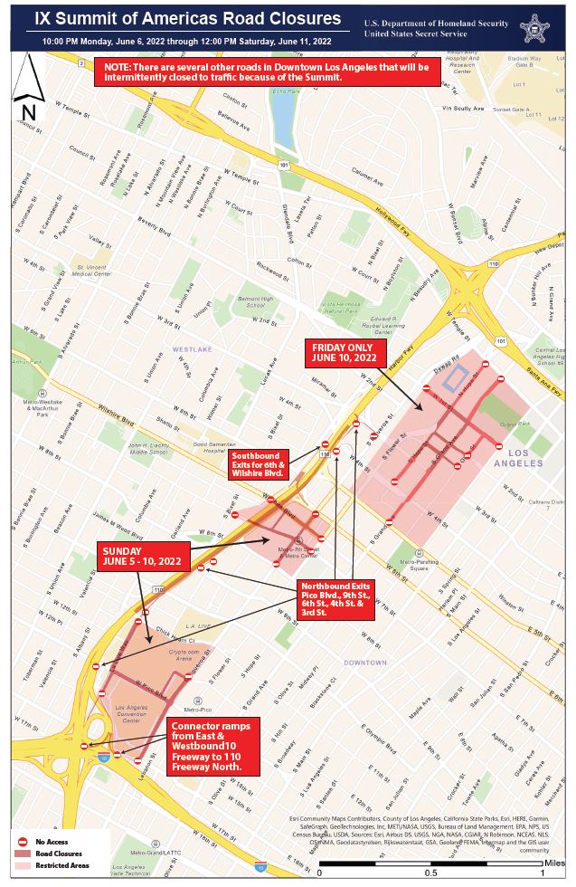 La Road Closures Map La Traffic Is Gonna Get Messy During The Summit Of The Americas — Here's  How To Get Around | Laist