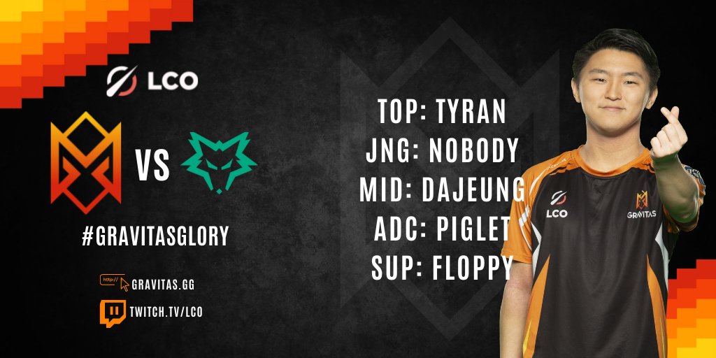 Gravitas's tweet photo. GRAVITAS GAME TIME ⏰
#GravitasSquad ⚔️ 🆚 @Direwolves 🐺
@LCO @LoLEsports on Twitch now → https://t.co/zFny9YWbbX
#GravitasGlory #GRVWin #DWvsGRV https://t.co/jfSMr9fXHP
