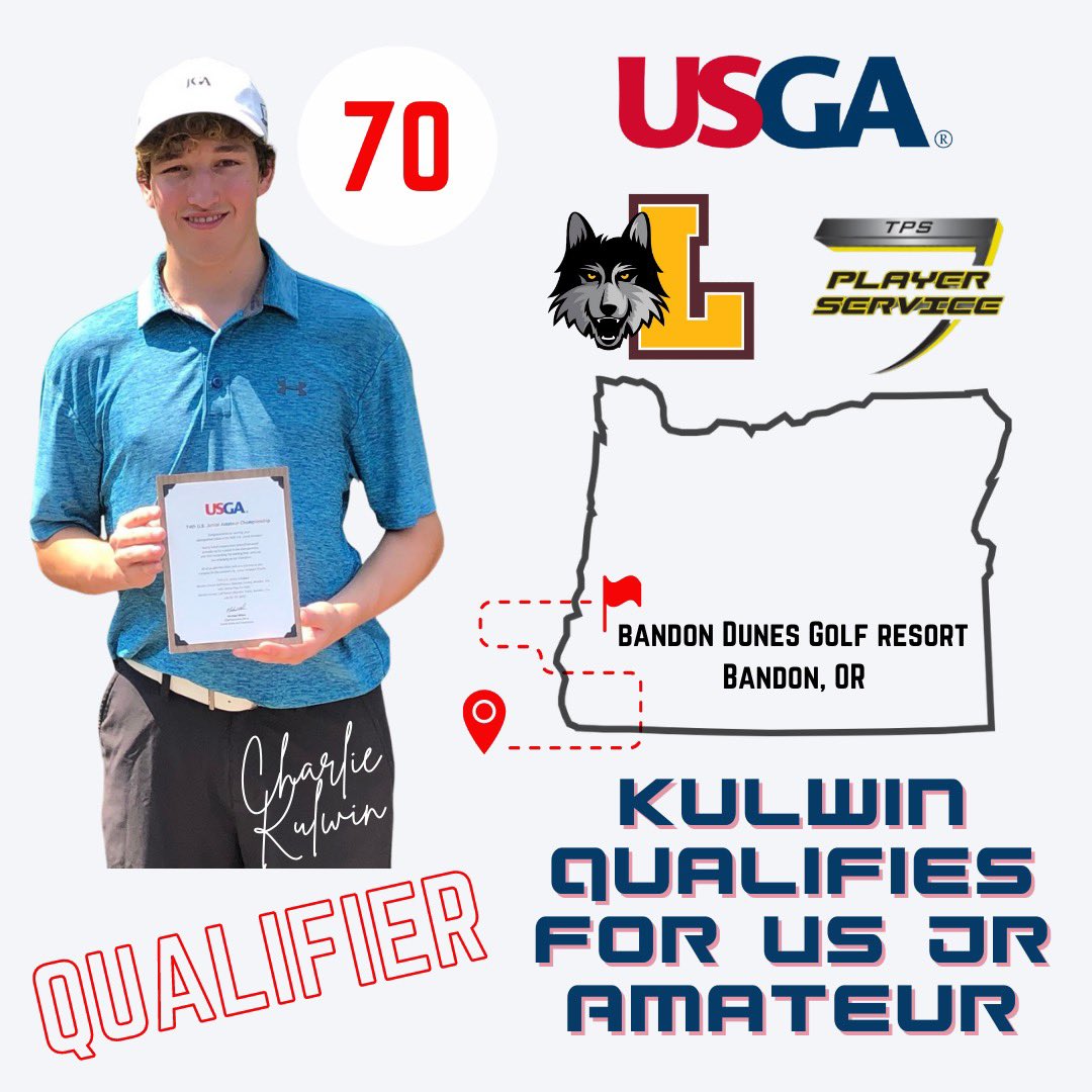 tpsgolfacademy's tweet photo. HUGE day for #TPSer and @loyolaramblers commit @chuckles_kulwin who shot 2-under par to punch his ticket to the @usga Us Jr Amateur at the famed @bandondunesgolf! Also big shoutout to @cooperwatttt for shooting under par to secure a spot as an alternate! #TeamTPS #USGA ##UnderPar https://t.co/uFCk4AsAtR