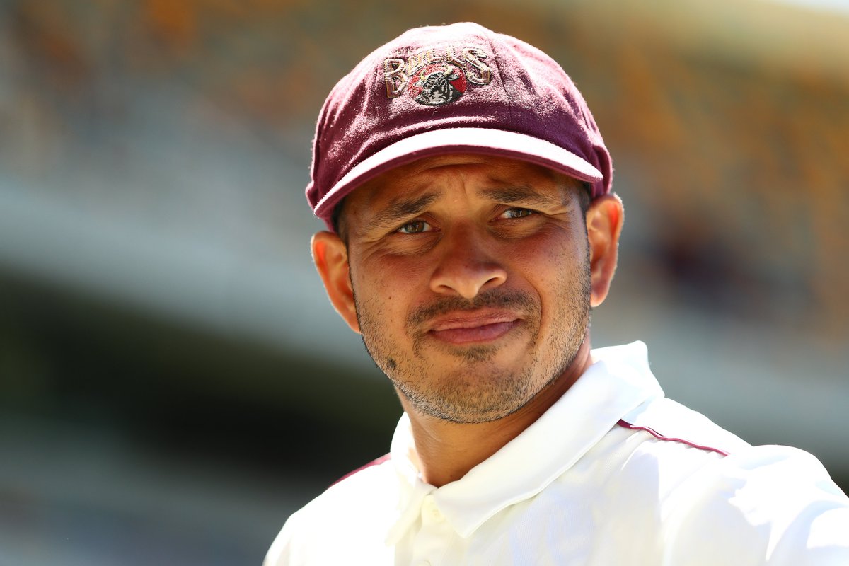 Congratulations to <a href="/Uz_Khawaja/">Usman Khawaja</a>, joining Bill Brown, Allan Border and Matthew Hayden in the official 'Queensland Greats'. Last night Premier @AnnastaciaMP recognised Usman Khawaja at City Hall for his contribution to the State, as a cricketer and youth and multicultural advocate.