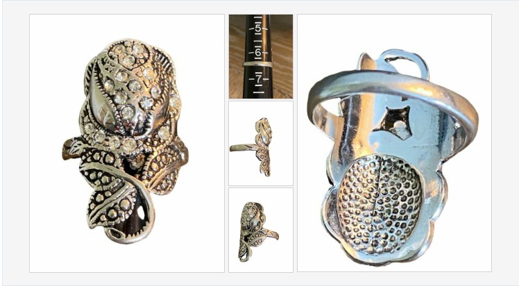 thegraydoor's tweet photo. Vintage Signed 18K White Gold Plated Rhinestone Rose Bud Ring Size 6.5 | eBay #vintagecostumejewlery #costumejewelry #vintagejewlery #jewelry #estatejewelry #ring #vintagering #statementring #signedring #rhinestonering https://t.co/kpr8FDl9o2 https://t.co/47hbweGJfM