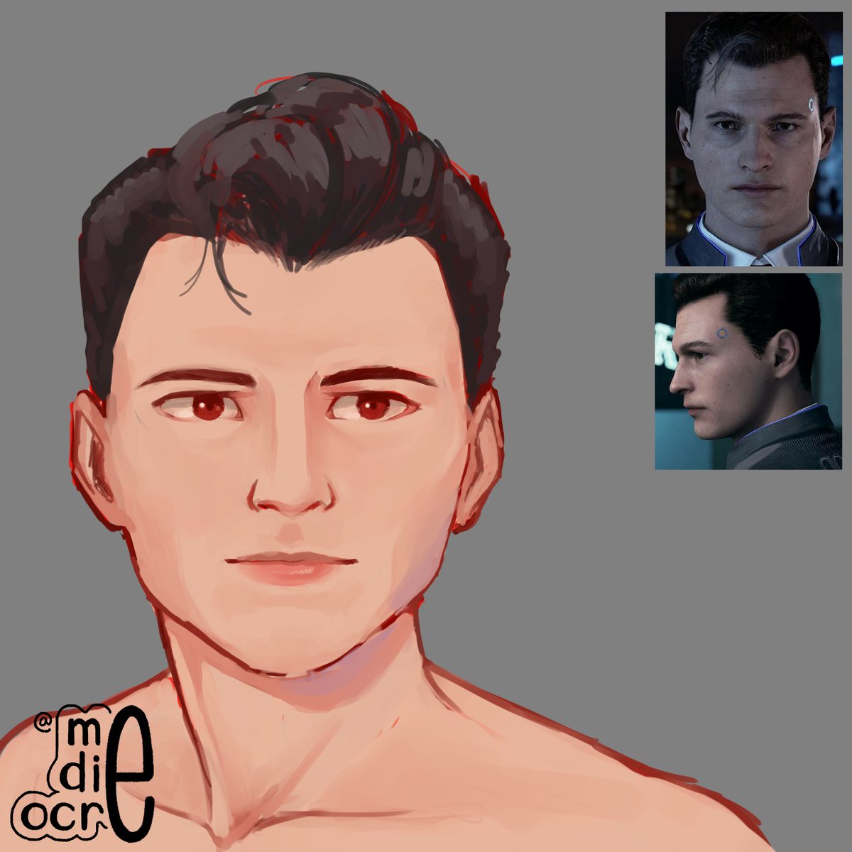 oh hey im alive. my first try at drawing connor and he looks a bit like tom holland.

#DetroitBecomeHuman #DBHConnor #DBH #RK800