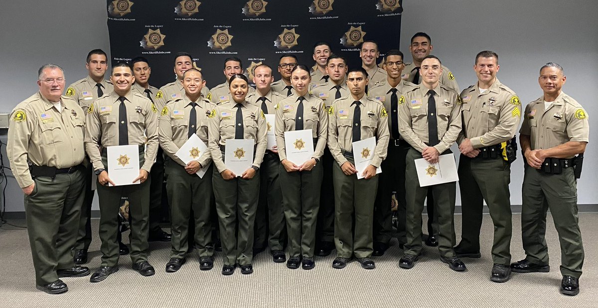Help Sgt Bibeau, Lt. Pineda and I in welcoming 17 new Deputy Sheriffs to the High Desert Detention Center family!