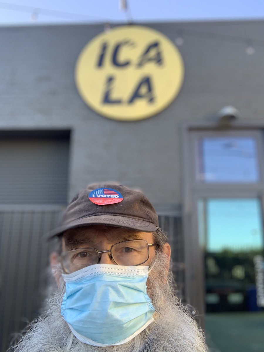 ColdwaterRondo's tweet photo. Voted for change today!
⁦@GinaForLA⁩ for Mayor,
⁦@kennethmejiaLA⁩ for Controller,
⁦@Angelica4CA⁩ for Congress. 
Photo is a DTLA Vote Center at art space ⁦@theicala⁩.
#votela. @krisrehl puts out a great Progressive Voter Guide #losangeles https://t.co/nU5rqkbWOY