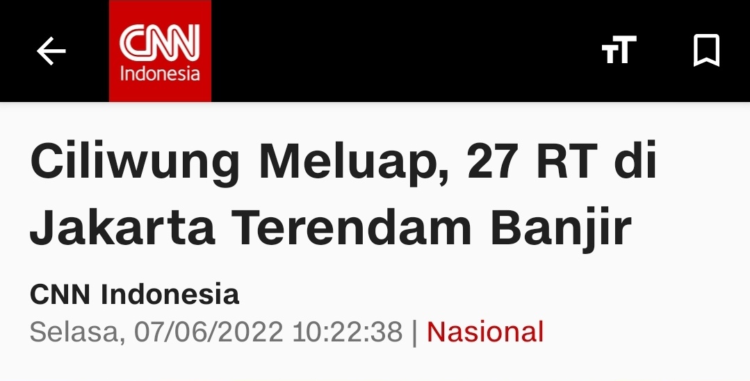 Dear pak <a href="/aniesbaswedan/">Anies Rasyid Baswedan</a>,

Sertifikat Penghargaan Sistem Pengendali Banjir punya Bapak dr luar negeri itu gunanya apa?

Kok Jakarta gampang banget kebanjiran segampang anda dapet Piagam Penghargaan. Ironis

Bisa urus Jakarta gak, pak ?

Jakarta Hari Ini 😭

cnnindonesia.com/nasional/20220…