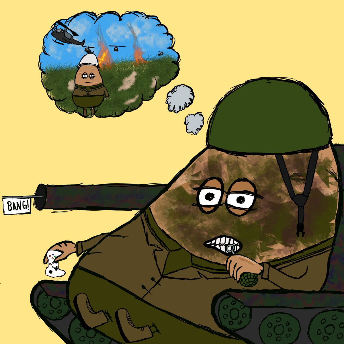couchspudtatoes's tweet photo. the 11 days of #spud, day 1: declaring war on this bear market with wartato (◕‿◕)╭∩╮ https://t.co/MpW9lEWfvP