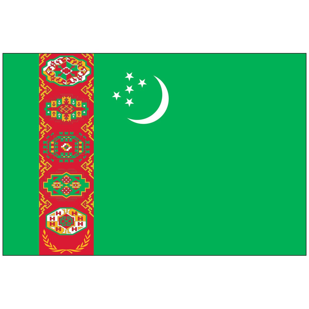 Thinking about the Turkmenistan flag once again
