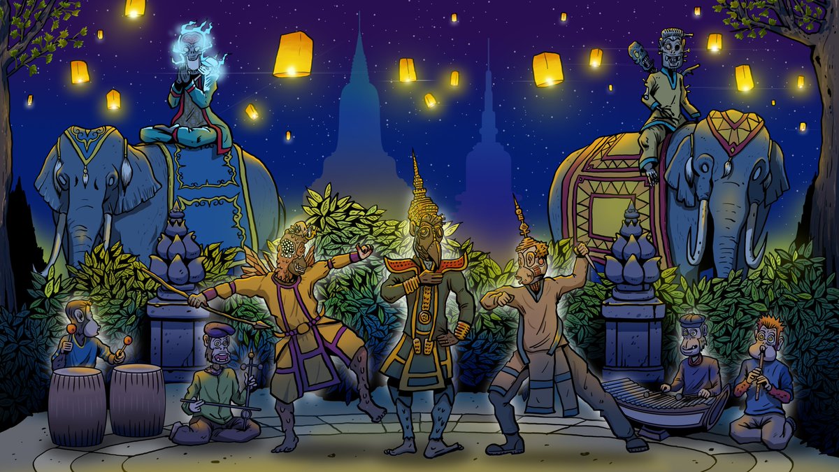 ApeAllianceOG's tweet photo. Monkeys held an event to commemorate Thailand's participation in the Korean War and long-standing diplomatic relations.

🏆  1   Frame Artwork
🏆 10 NFT

1⃣FL @KLAYAPE @klaymutant 
2⃣RT, ♥️, 7 TAG Friends 
3⃣Wallet Address  
4⃣Join DC
https://t.co/GoG5ZTPYhx

@klaytn_official https://t.co/W2ipB2vhQh