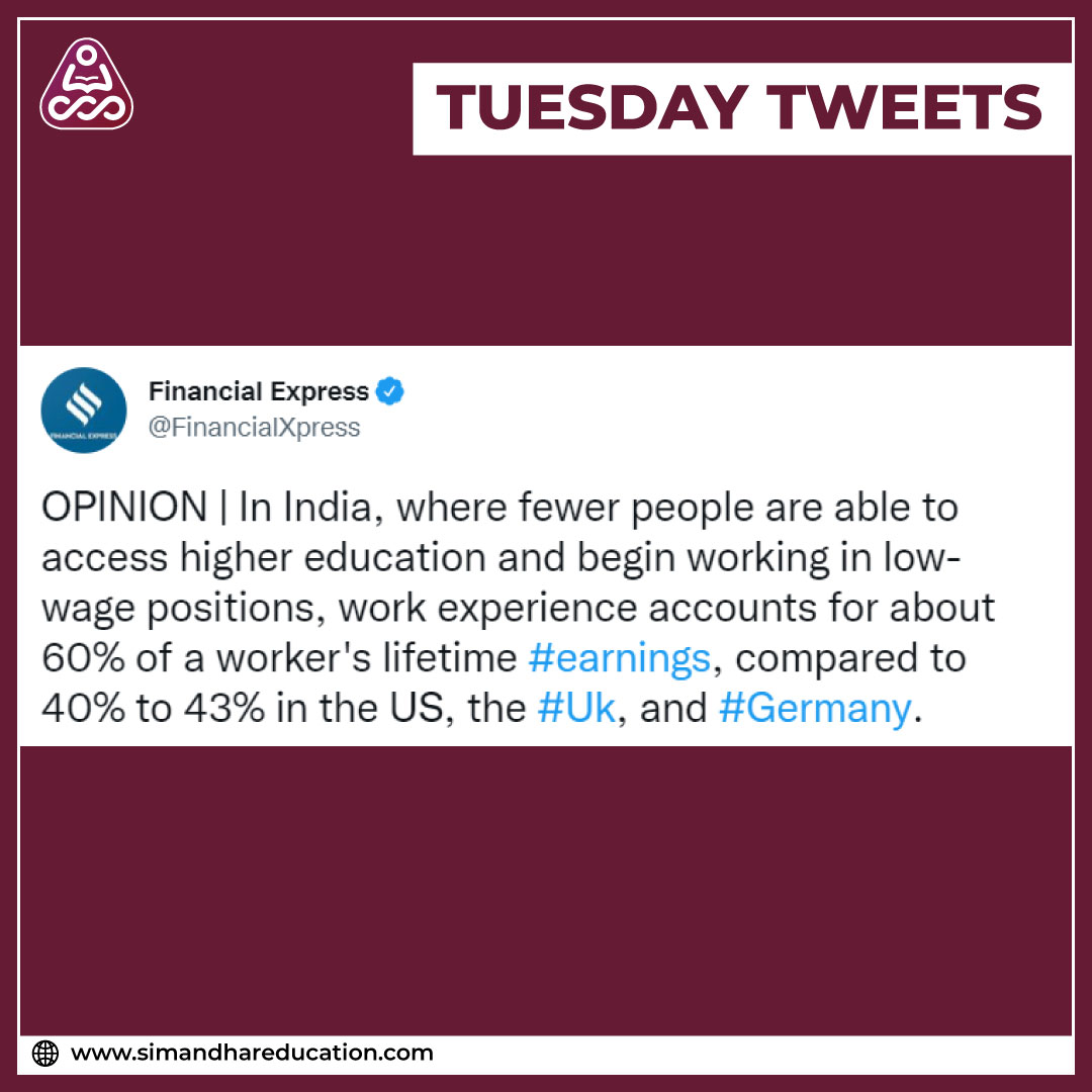 SimandharEdu's tweet image. Most #workers in #India start their careers in relatively #lowskill jobs, and #workexperience thus becomes an important driver of income.

Faster nominal wage growth, albeit from a lower base, results in a greater lift to lifetime earnings in India than in the advanced economies.