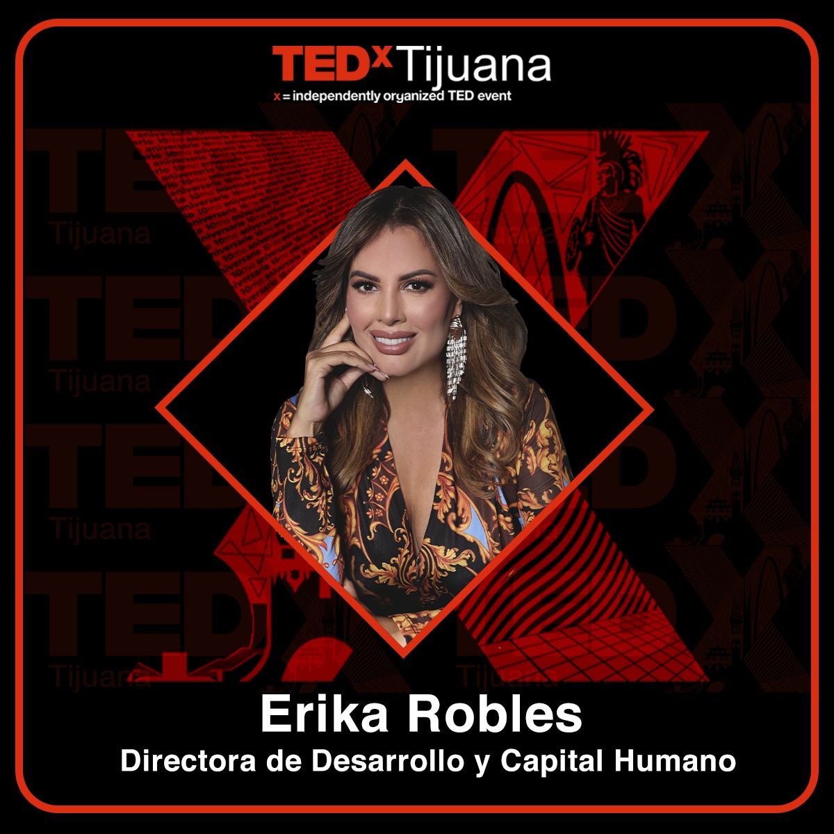 TEDxTijuana's tweet image. #TEDxSpeaker🎤
Erika fue Directora de Recursos Humanos en una de las empresas maquiladoras más prestigiosas de México. Hoy en día es  Directora de Desarrollo y Capital Humano de Grupo Calimax, empresa orgullosamente regional.

⭕ Presente en #TEDxTijuana2022 ¡Acompáñanos!