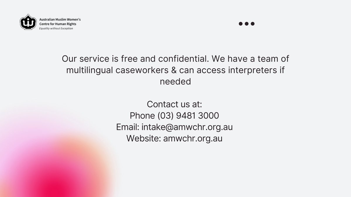 Australian Muslim Women's Centre for Human Rights tweet media