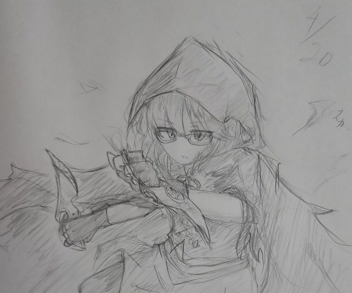 アナログ落書きしてた頃のやつ出てきて悶えてる 