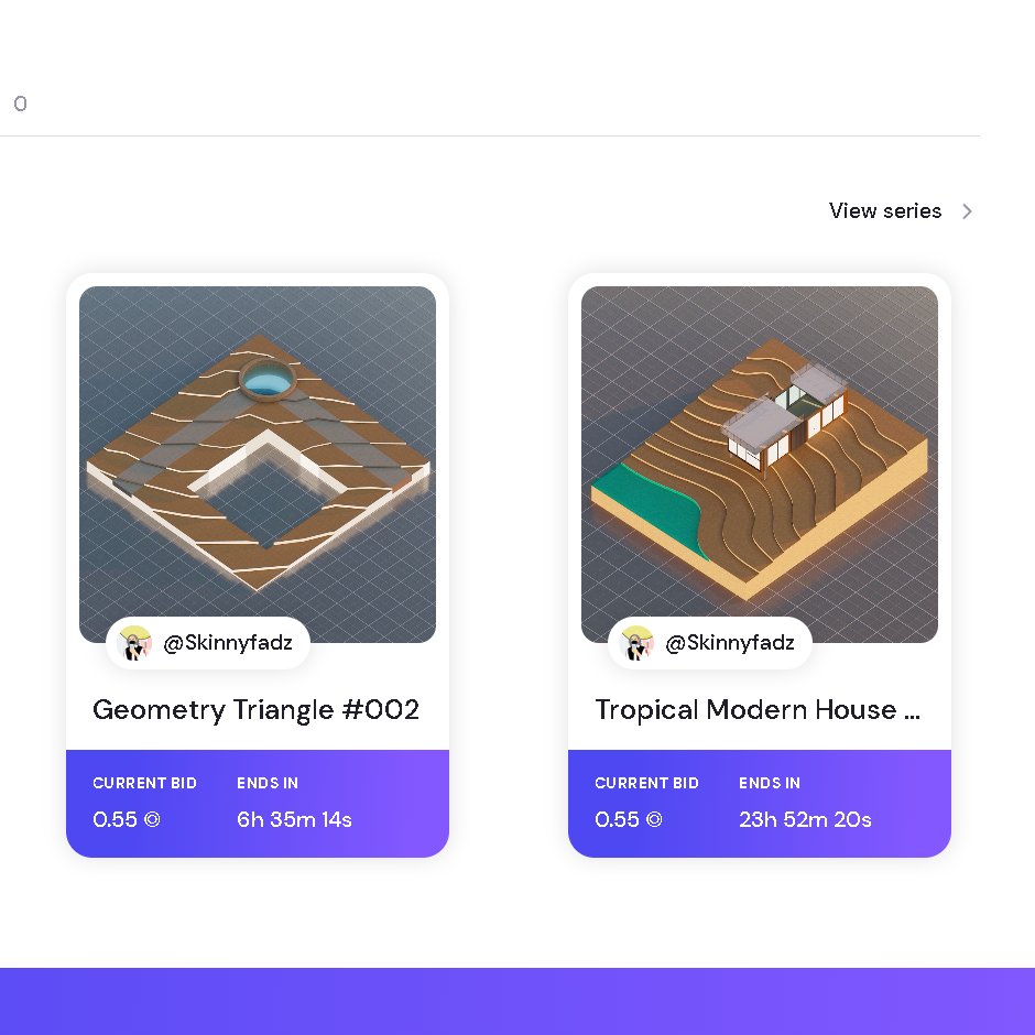 Maquette Series⚡️
Geometry Triangle - 002 
&amp; Tropical Modern House #003🏡
-
Auction is Live Now!!🚀🔥
Current Bid at 0.55 sol !
-
Link : 
formfunction.xyz/@Skinnyfadz
-
Thank you for the bid 👋 
<a href="/Kleio33/">Kleio</a> 
<a href="/0xMQQ/">0xMQQ°</a>
-
#Solana #sol #formfunction #NFTs #NFTCommmunity #NFTdrop #NFTartist