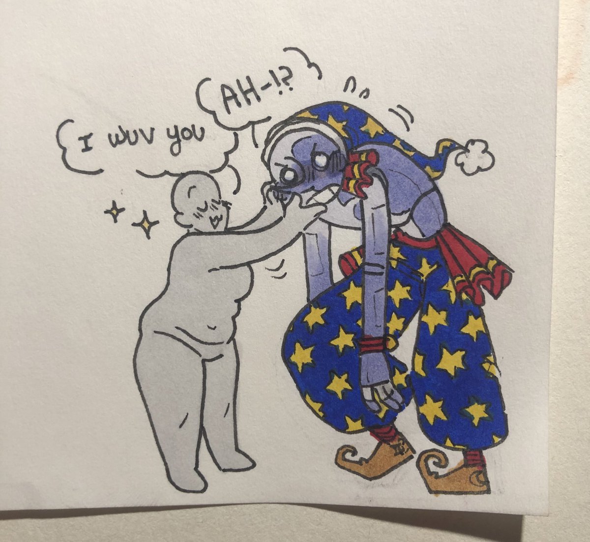 Skrunkly👹 (Ignore me misspelling “naughty” or ur homophobic) #moondrop #Moondropfnaf #fnafsecuritybreach #fnaffanart #fnafsb #FNAF #art #comic