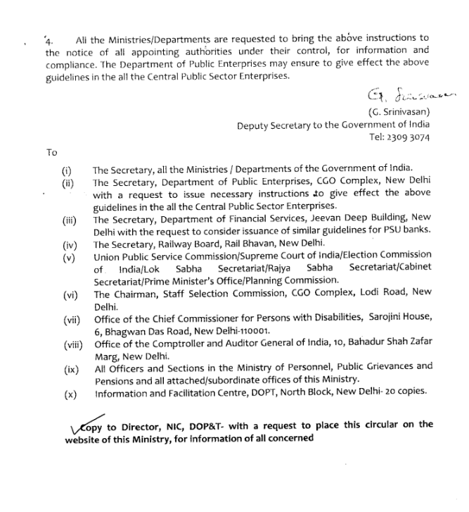 Disability Rights | India (@disabrights_ind) on Twitter photo OM/2014
Guidelines for providing facilities to PwD employees in Govt office for their efficient performances of duty.
<a href="/DPE_GoI/">Department of Public Enterprises</a> <a href="/DFS_India/">DFS</a> <a href="/RailMinIndia/">Ministry of Railways</a> <a href="/MSJEGOI/">Ministry of Social Justice & Empowerment, GOI</a> OM/2014
Guidelines for providing facilities to PwD employees in Govt office for their efficient performances of duty.
<a href="/DPE_GoI/">Department of Public Enterprises</a> <a href="/DFS_India/">DFS</a> <a href="/RailMinIndia/">Ministry of Railways</a> <a href="/MSJEGOI/">Ministry of Social Justice & Empowerment, GOI</a>