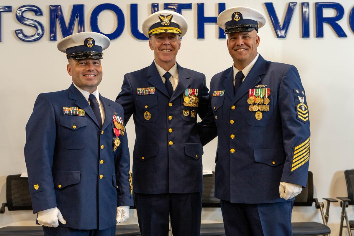 USCGLANTAREA's tweet photo. Thrilled to celebrate the career of CMC Devin Spencer and the formal transition of authority to CMC Jeremy DeMello. 

Welcome, MC DeMello. Thank you, MC Spencer, for 27 years of dedicated service. We have the watch shipmate!

📸Aux Andy Winz
#YourUSCG #PeopleFirst #ChangeofWatch https://t.co/45XcPv3xjg