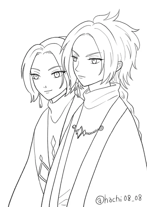 前に描いた創作衣装の子達
まだ線画_(:3ゝ∠)_ 