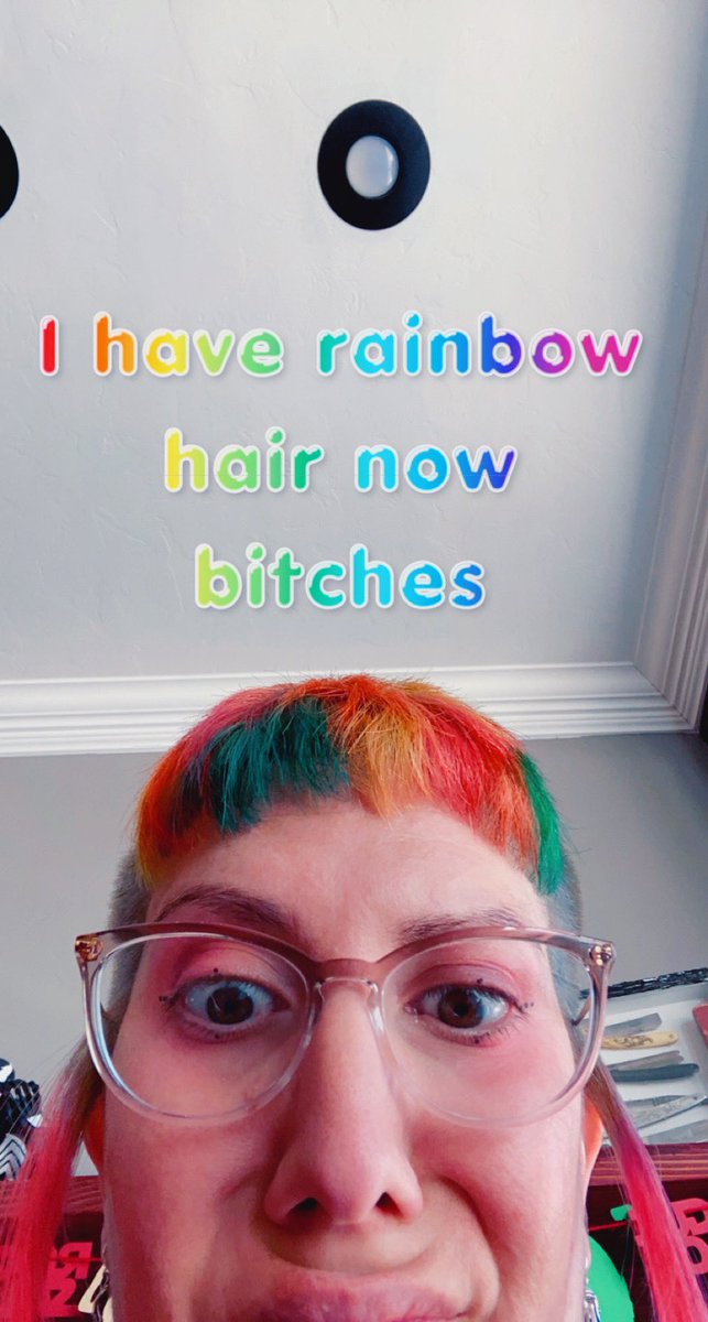 JenbitGames's tweet photo. Haven’t posted in a while but 
🖤🧡💛HAPPY PRIDE MONTH💜♥️💙

#pridemonth2022 #Pride #nonbinary #rainbowhair https://t.co/YrpcSXBTeW