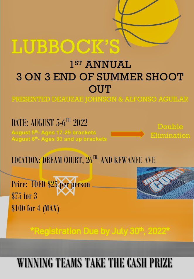 DeauzaeJ's tweet photo. HOOPERS COME OUT !!?????YOU GOT THREE THAT YOU THINK IS UNSTOPPABLE???? REGISTER IN THE END OF SUMMER 3on 3 TOURNAMENT! POSITIVE LOVE SUPPORT AND COMMUNITY FUN FOR THE END OF SUMMER ! SHARE SHARE SHARE!!!!! 🏀🏀 https://t.co/27s4olDkz8