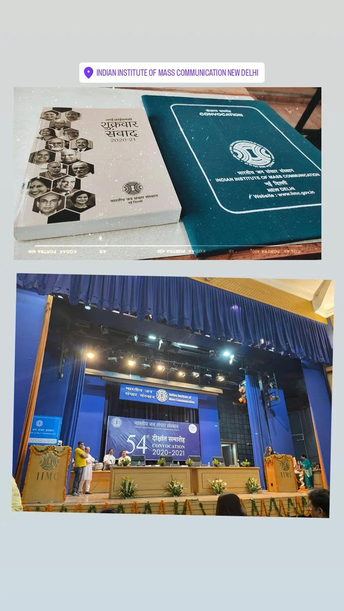 surbhigarwal's tweet photo. What seemed like a distant dream, is now in my hands! So proud of myself for this! Journey that was struck by unprecedented pandemic churned out in the best way that it could, thankful to @IIMC_India
#postgraduated #IIMCConvocation2022 https://t.co/Yse0bibSuD