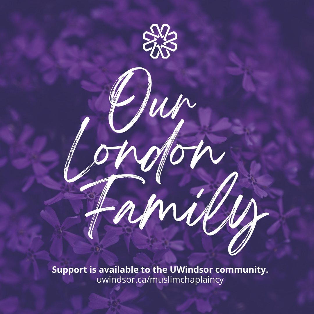 mcuwindsor's tweet image. The senseless, hateful attack on a London Muslim family still weighs heavily on our hearts one year later.

To all those who need to grieve or talk in a compassionate space free from judgment, please book a visit with us at the Muslim Chaplaincy: uwindsor.ca/muslimchaplain…