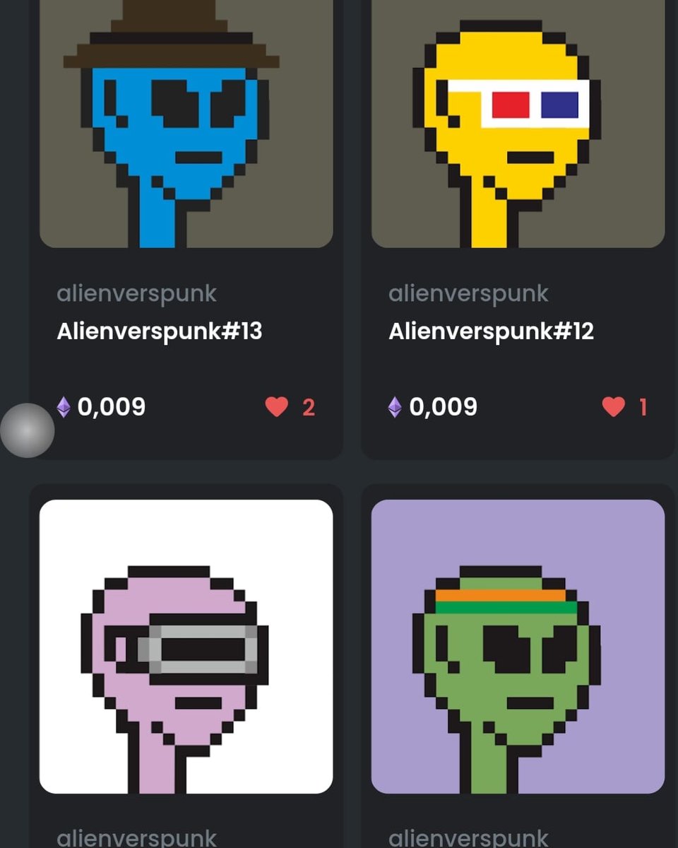 alienverspunk's tweet photo. Alienverspunk ready to adopted..
Grab in fast...
Only on @opensea
#nftart #nfts #nftcommunity #nftcollector #nftartist #nftcollectors #nftdrop #nftcollectibles #nftcollection #nftartists #nftartgallery #nftartwork #nftnews #nftgiveaway #nftmarketplace #nftgallery #nftsstories https://t.co/E0zHF6u6ol