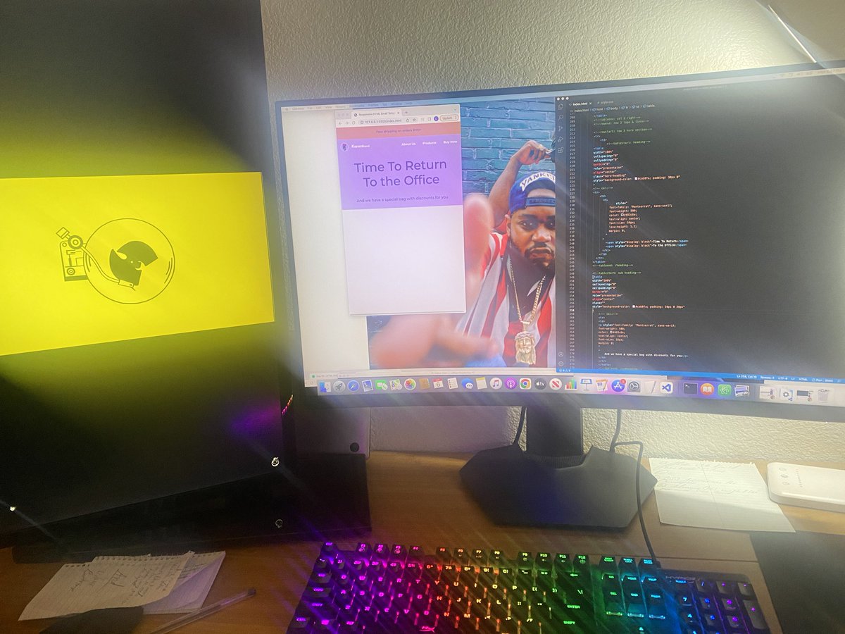 ChristiaanCodes's tweet image. Still grinding working on html emails 
Day 1 of #100DaysOfCode 
#codingphase