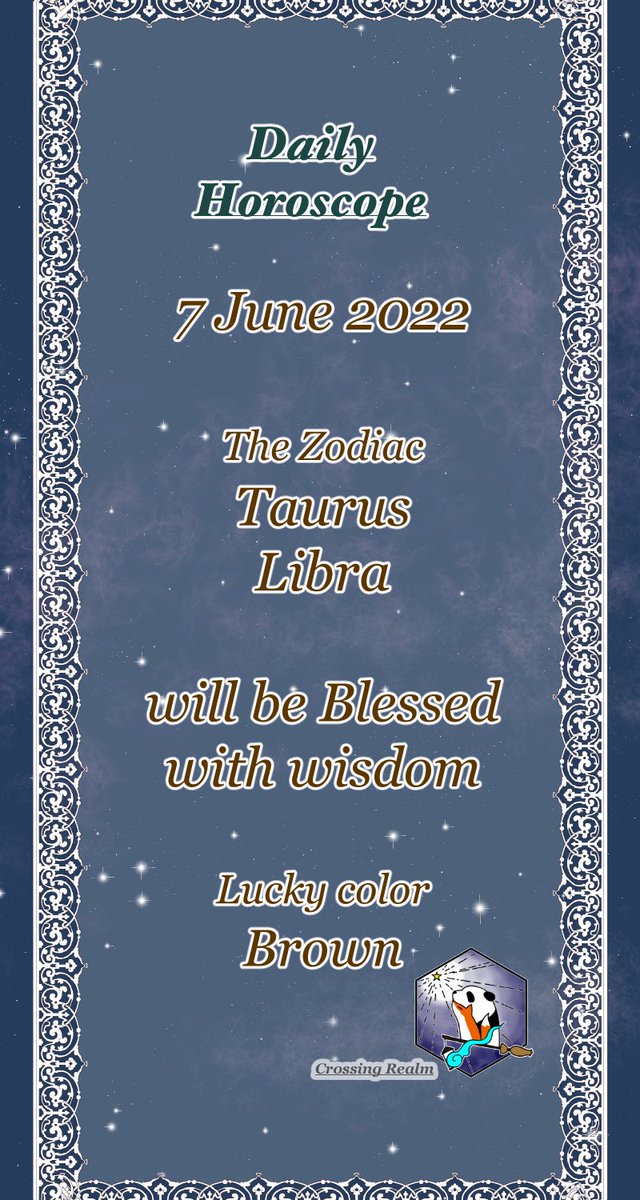 crossing_realms's tweet photo. Today daily horoscope!
#Horoscope #Taurus #Libra https://t.co/GyAceRAfON