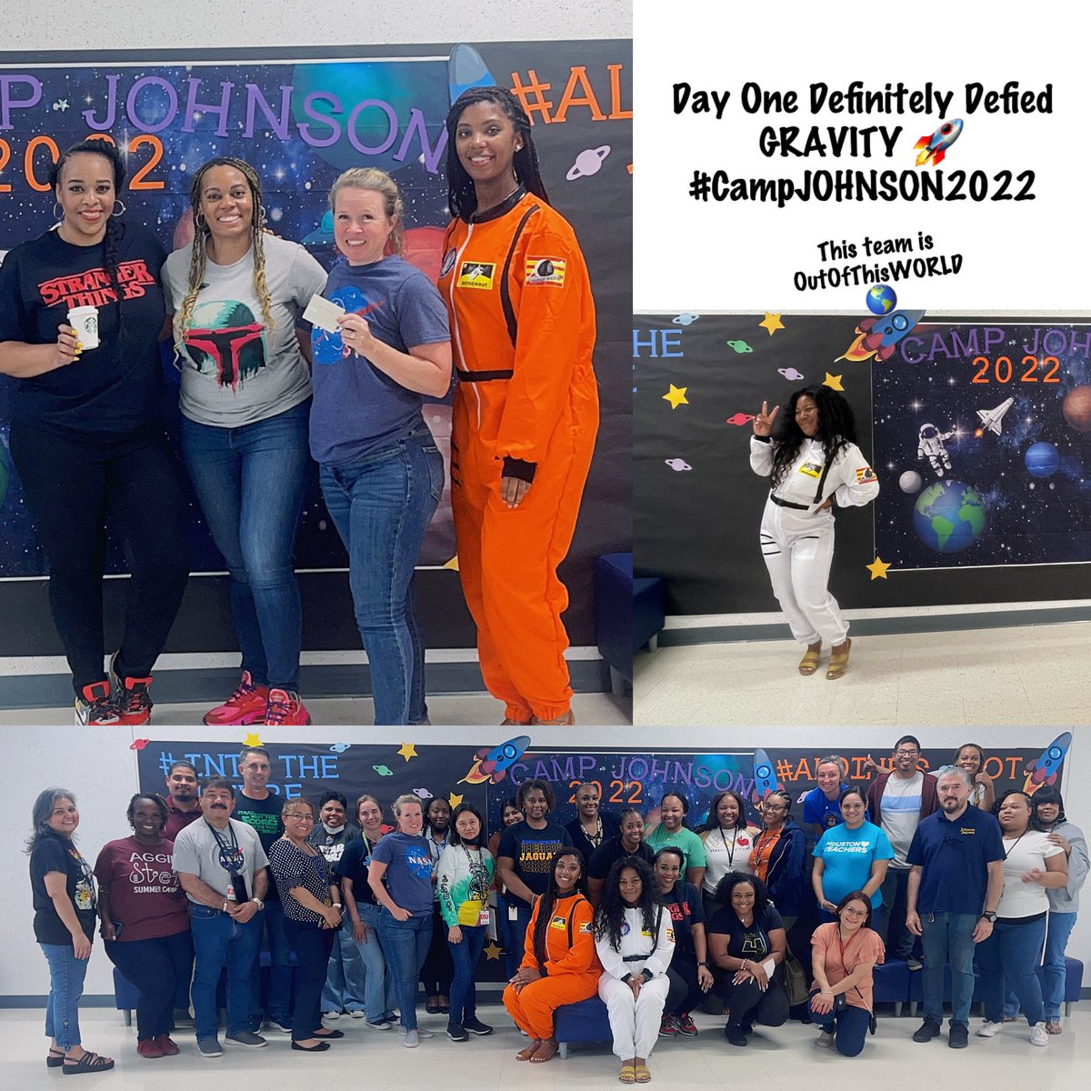 BSLewis91's tweet photo. Super Proud of the work this All-Star team showcased today💪🏽 What other campus has their own astronauts joining in the fun 🤩😌 @KeterahGoosby @1kauguste @IntotheFuture22 #CampJ #Heeyy @JohnsonES_AISD https://t.co/UlK9tnPruw